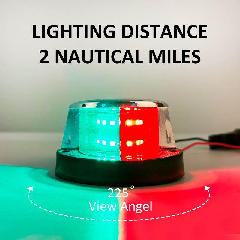 مصباح ملاحة بحري LED بقوة 12 ف - مراجعة Fishing Boat Navigation Light وسعره